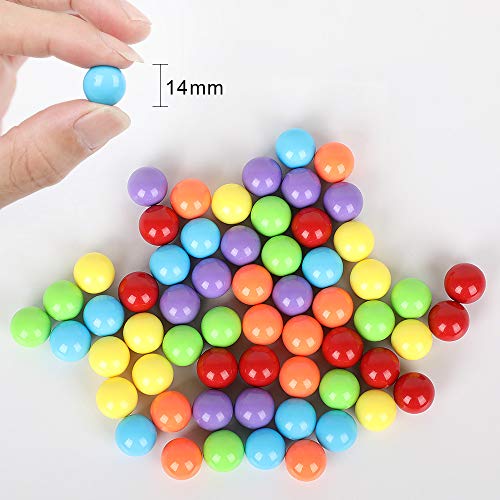 Witlans 80pcs Chinese Checker Game Replacement Balls8 Colors 14mm Acrylic Balls for Marble RunAggravation GameMarblesTraditional Marbles Games - Image 5