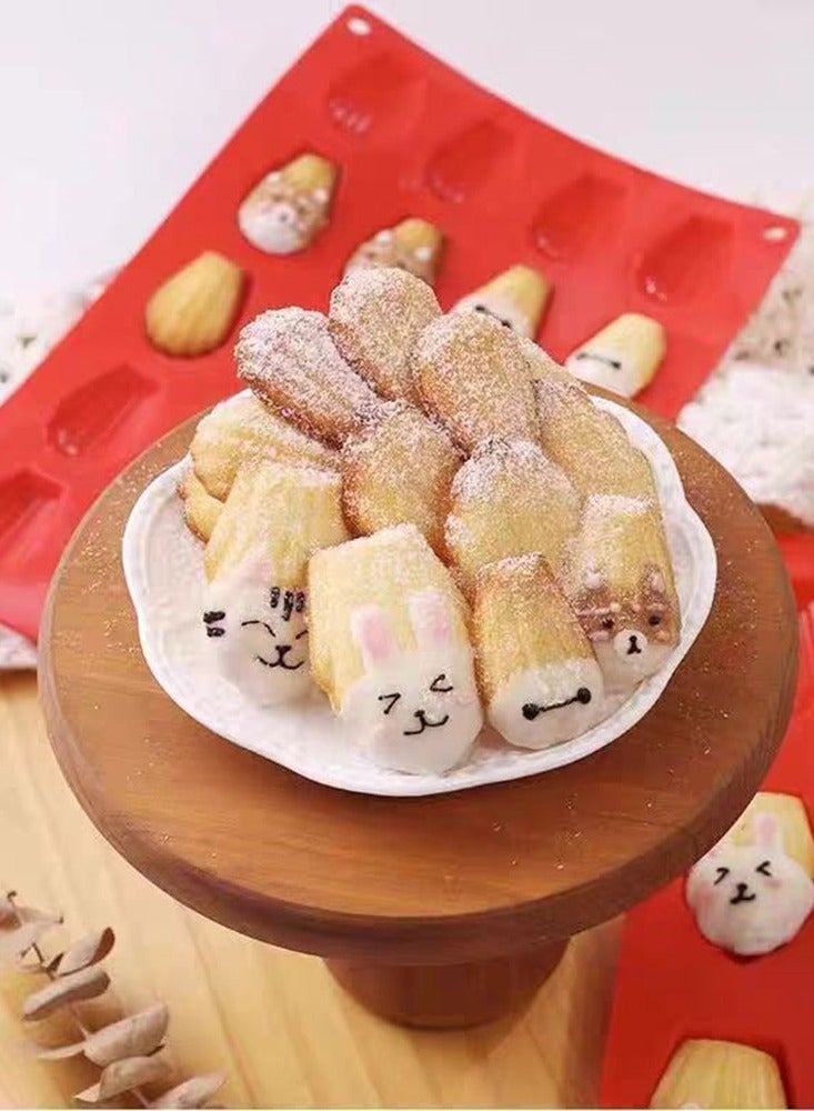 20 Cavity Mini Madeleine Tray Shell Shape Cake Mold Cookie Biscuit Baking Pan Handmade Soap Mould Kitchen Supplies Tools Brick color - Image 1