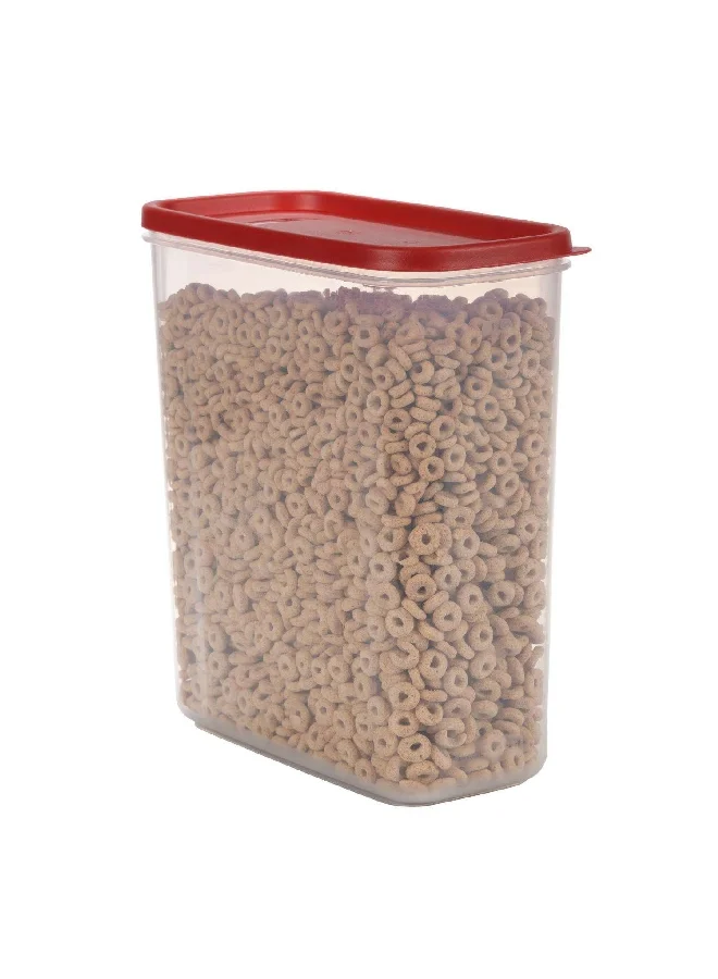 Rubbermaid 21-Cup Capacity Dishwasher and Microwave Safe Food Storage Container Clear and Red 10 x 4.7 x 9.5 Inch 6192892