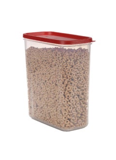 Rubbermaid 21-Cup Capacity Dishwasher and Microwave Safe Food Storage Container Clear and Red 10 x 4.7 x 9.5 Inch 6192892  - Image 2