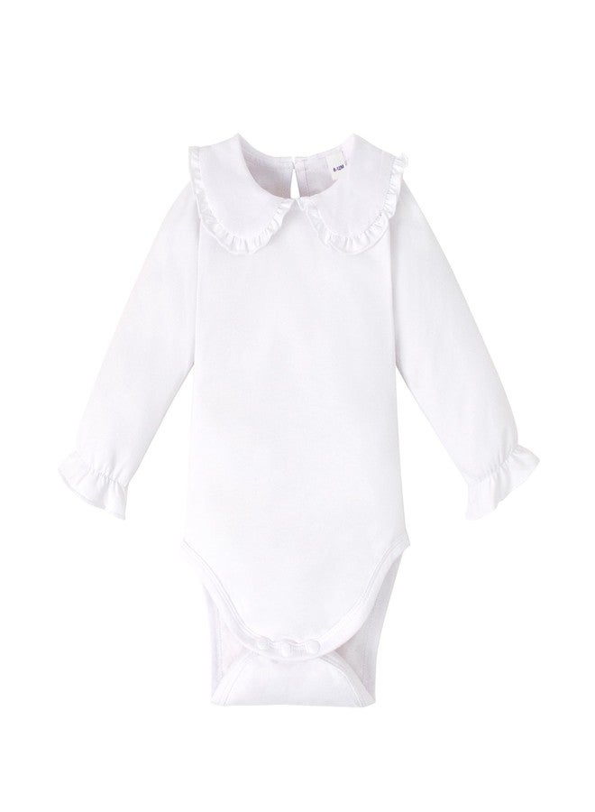 بمعنى سحر بمعنى حديقة بدلة أطفال من ماجيك بارك، مقاس 0-24 شهر، بياقة بيتر بان، بأكمام طويلة، وبدلة شتوية مكشكشة للبنات (18-24 شهر، أبيض طويل). - Image 1