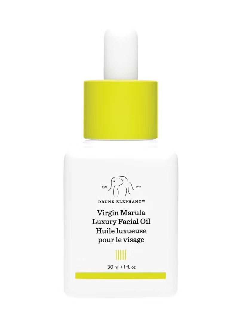 Drunk Elephant Virgin Marula Luxury Facial Oil - Gluten-Free and Vegan Anti-Aging Skin Care and Face Moisturizer 30ml - Image 1