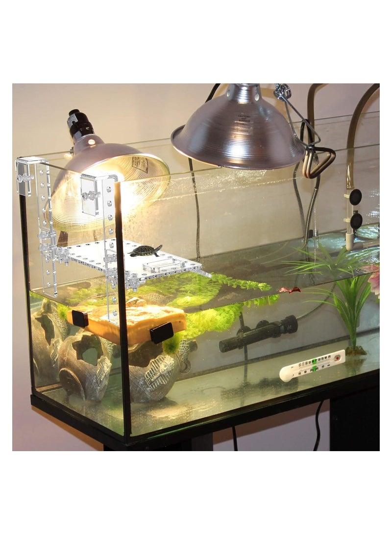 كابتن تيك Turtle Basking Platform, Acrylic Turtle Tank Platform, Large Hanging Aquatic Reptile Ramp Dock, Adjustable Tortoise Resting Terrace, Turtle Tank Accessories - Image 4