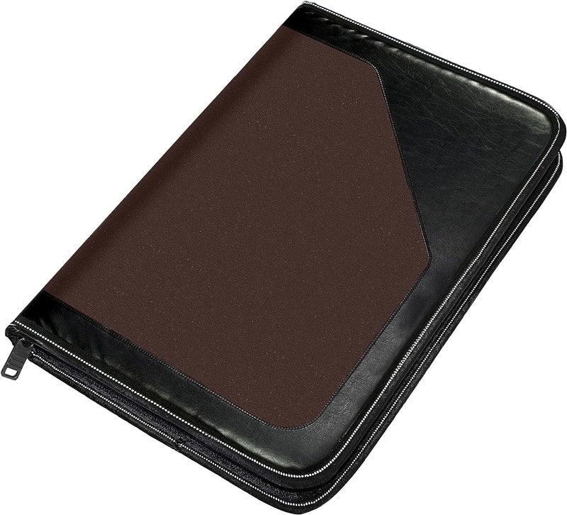 CLAPONE Files Folders File Holder for Documents/Certificates/Document Organizer File/Portfolio/Expanding File/Portfolio/Coloured Folders/Leaf/Leather/Files for Students/Office/School Use-Brown - Image 1