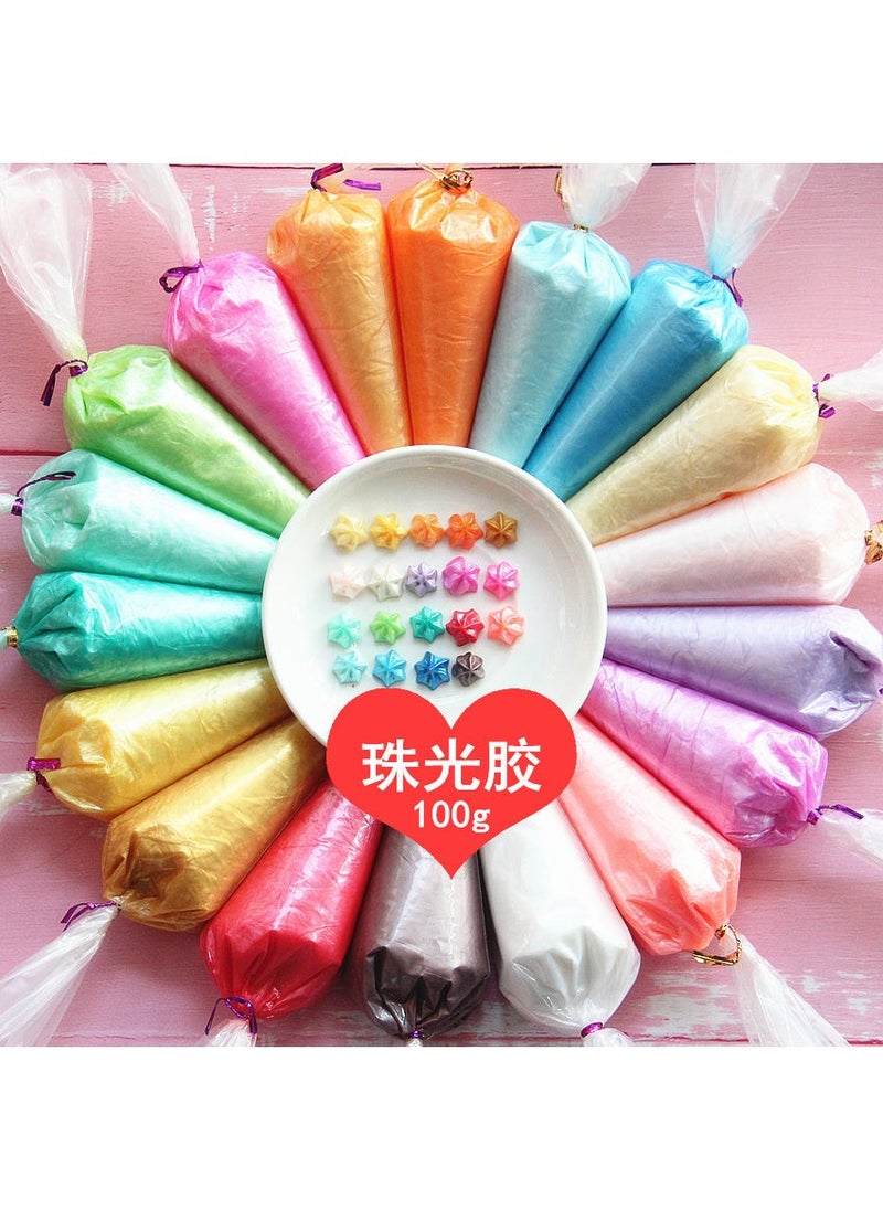 Arabest 100g bag pearlescent glue simulation pearlescent cream mobile phone shell material special glue Please take a set of 29 