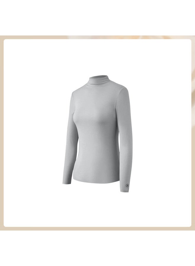 Maniform Women's Autumn Thermal Shirt, Small Turtleneck, Thickened Winter Antibacterial Comfortable Skin-friendly Base Layer - Image 1