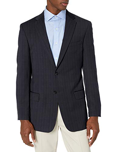 Palm Beach Men's Bishop Suit Separate Jacket, Navy Stripe, 42 Long - Image 1