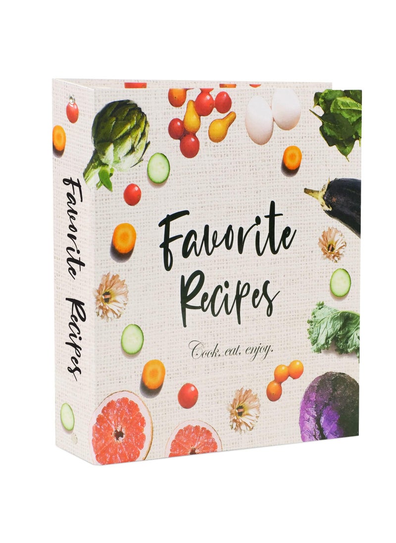 CraftSaints CraftSaints Recipe Binder 85x11 3 Ring DIY Cookbook Binder Kit 12 Dividers  25 Plastic Sleeves  25 Recipe Pages  36 Labels Recipe Organizer Binder Kit Recipe Book Vegetable 