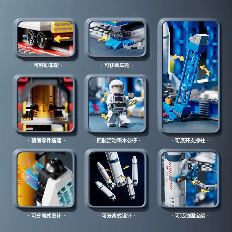 Chinese Spacecraft Shenzhou Rocket Model Compatible With Lego Assembled Children'S Building Blocks Boy Toy Birthday Gift - Image 5