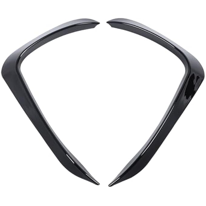 Jiawu Front Bumper Side Spoiler Lip for X5 F15 M Sport 2014-2018, 1 Pair Splitter Side Body Trim Kit Replacement, Lamp Splitter Air Vent Trim, Front Bumper Protection Protection Cover (Glossy Black) - Image 2