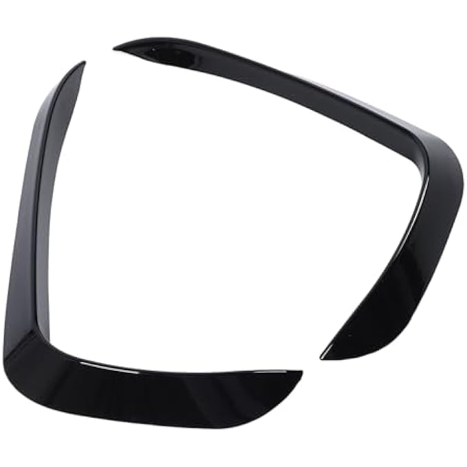 Jiawu Front Bumper Side Spoiler Lip for X5 F15 M Sport 2014-2018, 1 Pair Splitter Side Body Trim Kit Replacement, Lamp Splitter Air Vent Trim, Front Bumper Protection Protection Cover (Glossy Black) - Image 3