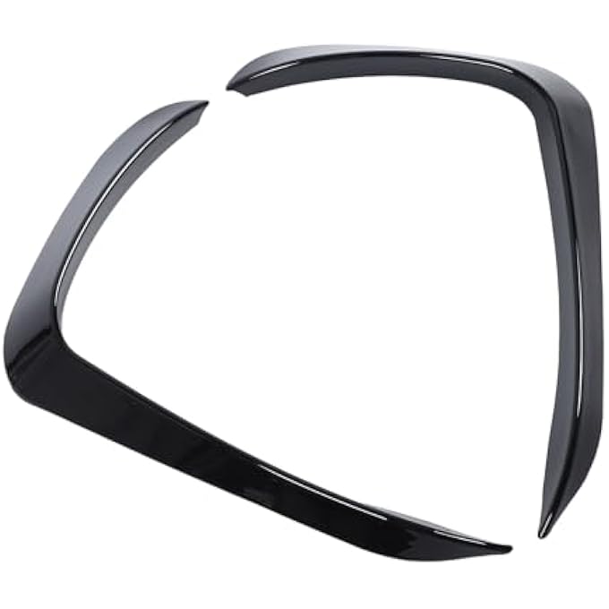 Jiawu Front Bumper Side Spoiler Lip for X5 F15 M Sport 2014-2018, 1 Pair Splitter Side Body Trim Kit Replacement, Lamp Splitter Air Vent Trim, Front Bumper Protection Protection Cover (Glossy Black) - Image 4