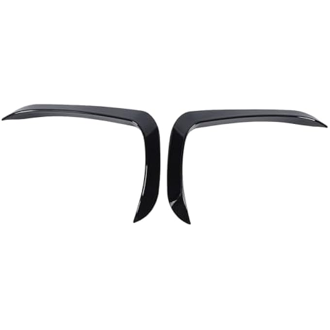 Jiawu Front Bumper Side Spoiler Lip for X5 F15 M Sport 2014-2018, 1 Pair Splitter Side Body Trim Kit Replacement, Lamp Splitter Air Vent Trim, Front Bumper Protection Protection Cover (Glossy Black) - Image 1