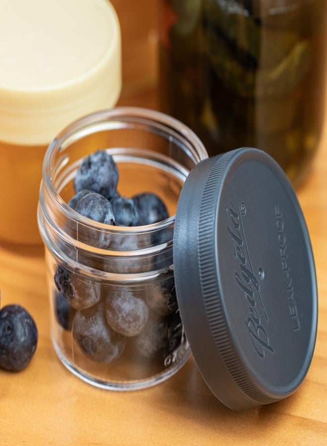 Yodecy 8 Pack Gray Regular Mouth Mason Jar Lids, Plastic Mason Jar Lids Fit Ball, Kerr and More, One-piece Lid without Silicone Ring (Gray) - Image 3