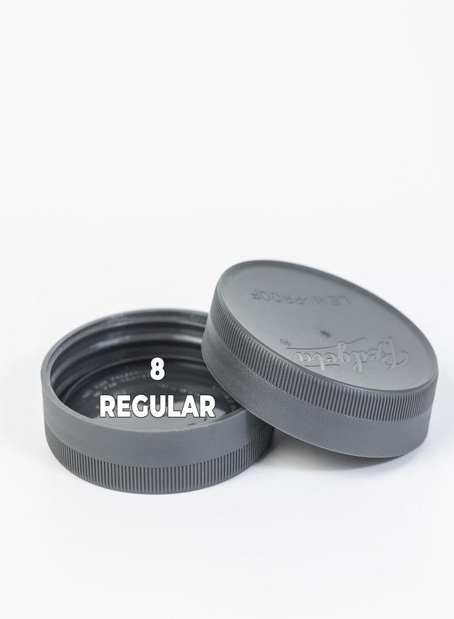 Yodecy 8 Pack Gray Regular Mouth Mason Jar Lids, Plastic Mason Jar Lids Fit Ball, Kerr and More, One-piece Lid without Silicone Ring (Gray) - Image 1