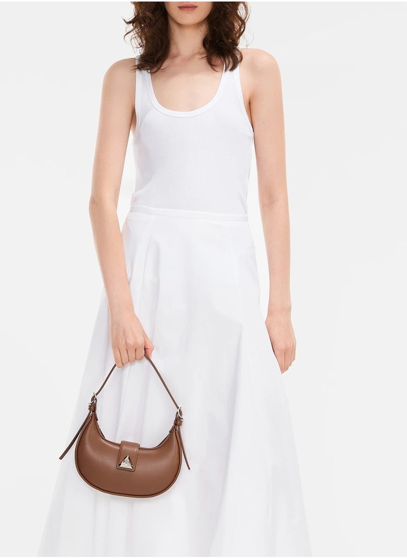 Charles & Keith Charles & Keith Triangle buckle crescent bag  - Image 4