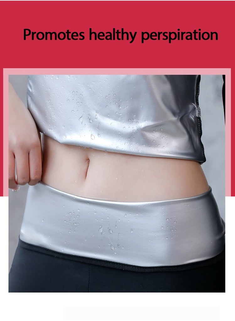 GRKC SAUNA SWEAT SUIT for Women | Short Sleeve + Pants | Burn More, Sweat More  - Image 3