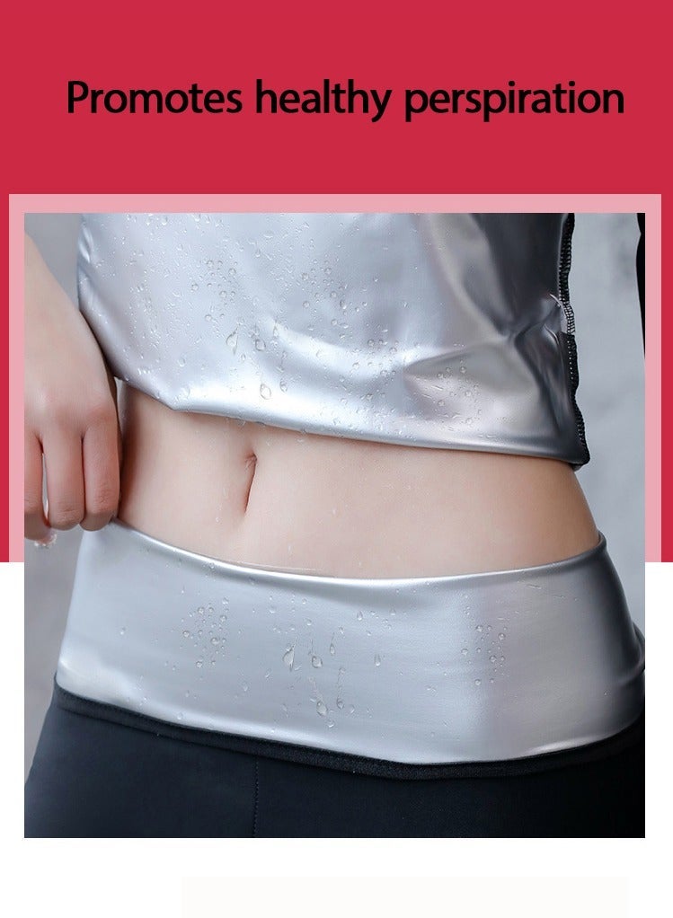 GRKC SAUNA SWEAT SUIT for Women | Short Sleeve + Pants | Burn More, Sweat More - Image 3