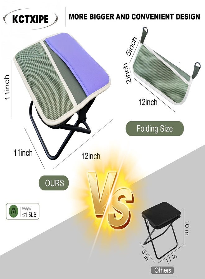 KCTXIPE Portable Stool with Shoulder Strap-Pocket Chair for Mountaineering,Picnic,Hiking and Fishing,Handbag Style Bi-Color Foldable Stool - Image 2