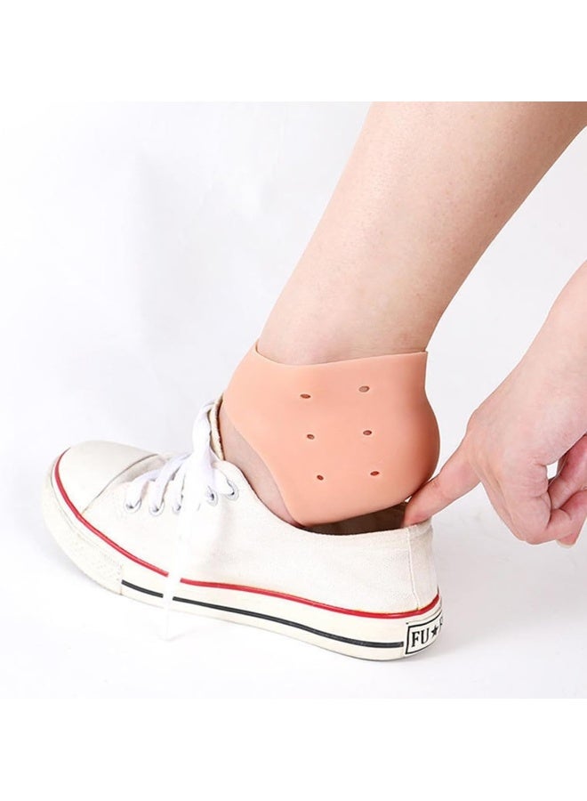 ECVV Gel Heel Cushion 4 Pairs, Heel Pads Cushion Heel Protectors for Heel Pain Relief, Gel Pads Gel Inserts Soft Heel Protectors for Women Men - Image 2