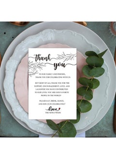 EKSPLODI EKSPLODI 50 Wedding Thank You Place Setting Cards, Wedding Reception Thank You Cards, Table Centerpieces and Wedding Decorations, Bridal, Engagement, Anniversary, 4x6  - Image 5