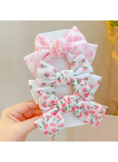 3 Pcs/Set Elegant Flower Printed Bow Hair Clips For Women - Perfect For Spring And Summer Hair Accessories - pzsku/Z9E864C9634C3BE41AA73Z/45/_/1725374113/32d64715-b6cd-4135-a4a7-538e3da5309d