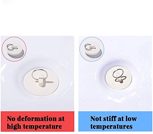 CICITOYWO Bath Tub Drain Stoppers, 4 Pieces Sink Bathtub Plug Rubber Kitchen Bathroom Laundry Bar Water Stopper Seal with Hanging Ring for Shower Faucet Cover Pool Plugs and Caps - Image 5