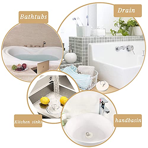 CICITOYWO Bath Tub Drain Stoppers, 4 Pieces Sink Bathtub Plug Rubber Kitchen Bathroom Laundry Bar Water Stopper Seal with Hanging Ring for Shower Faucet Cover Pool Plugs and Caps - Image 2