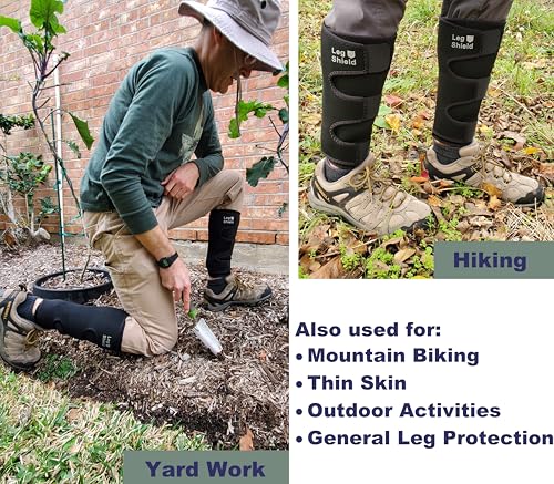 Leg Shield Leg Gaiters - Hook and Loop Design - Lower Leg Protection for Mountain Biking, Yard Work, Thin Skin, Outdoors, and General Shin/Calf Protection - Neoprene (Pair) - Image 4