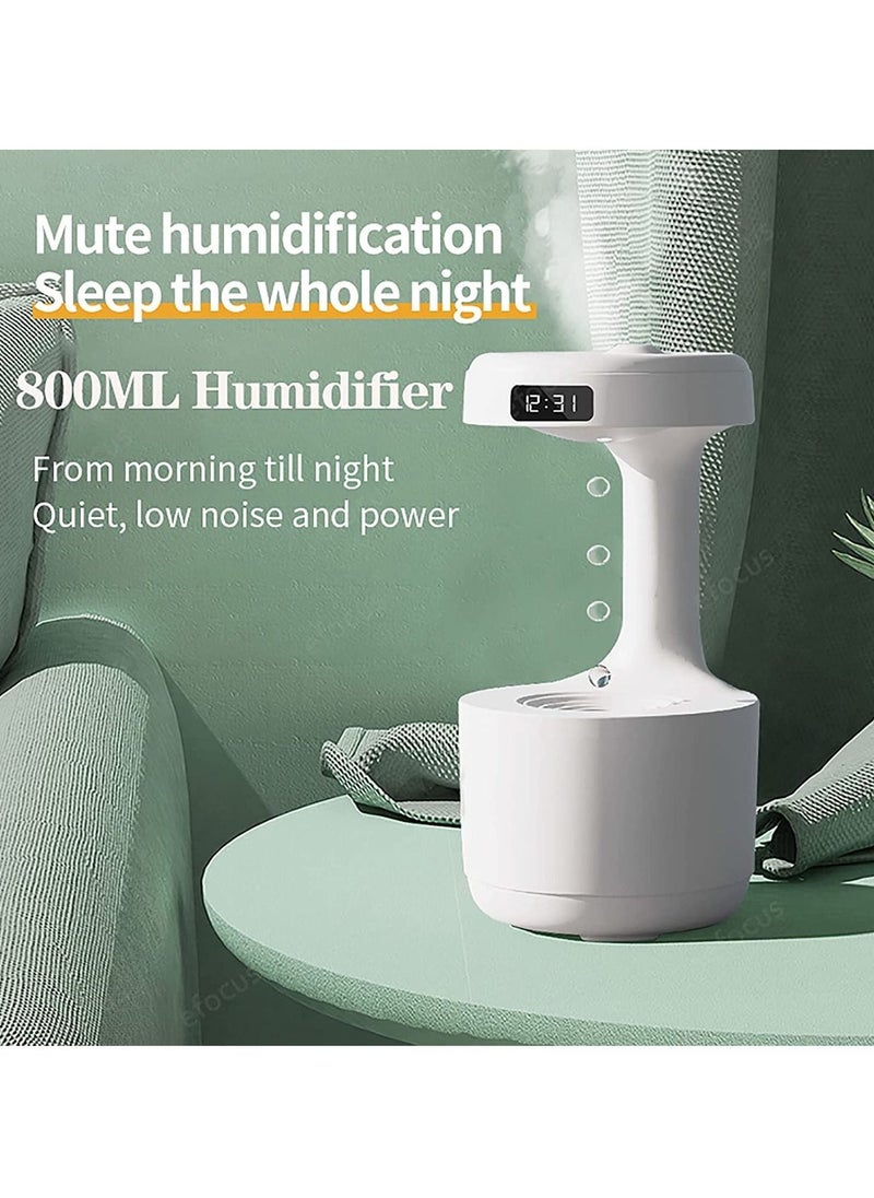 Anti Gravity Humidifier Air Humidifier 800ML Home Anti-Gravity Water Droplets Ultrasonic Cool Mist Maker Fogger with LED Display Air Purifiers for Office Bedroom Desktop