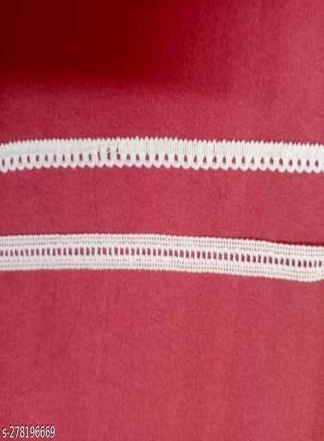 Lacesnmore Cotton lace White Center Beading Cycle Loop Design, Used for Borders, Embroidered Laces, Applique, Fabric Trim, Sewing Supplies, dyeble Cotton Thread Reel (Combo 10+10meter Pack) - Image 3