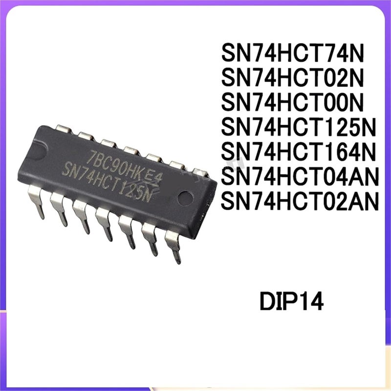 10 قطعة SN74HCT74N SN74HCT02N SN74HCT00N SN74HCT125N SN74HCT164N SN74HCT04AN SN74HCT02AN شريحة سائق DIP14 (SN74HCT125N) - Image 2