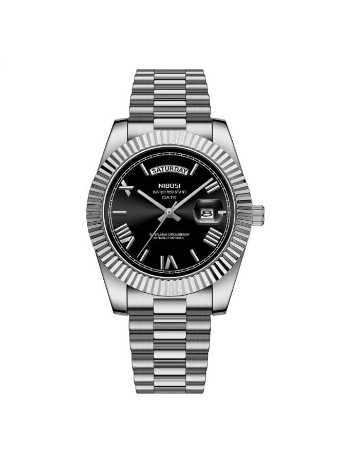 NIBOSI Men Watches Analog Quartz Stainless Steel Watches for men Waterproof Business Classic Desiger Wrist Watch Day&Date - Image 1