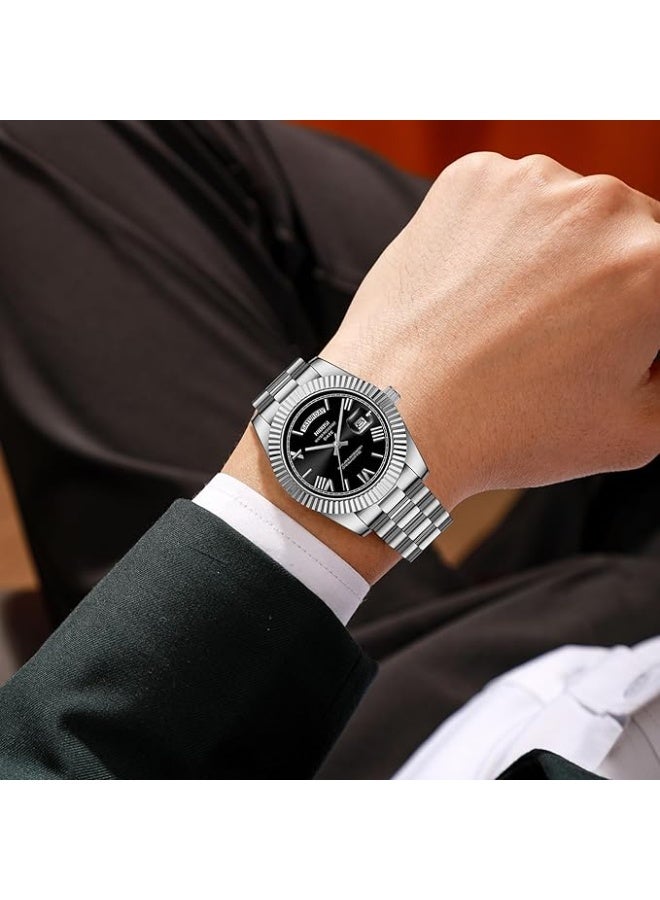 NIBOSI Men Watches Analog Quartz Stainless Steel Watches for men Waterproof Business Classic Desiger Wrist Watch Day&Date - Image 4