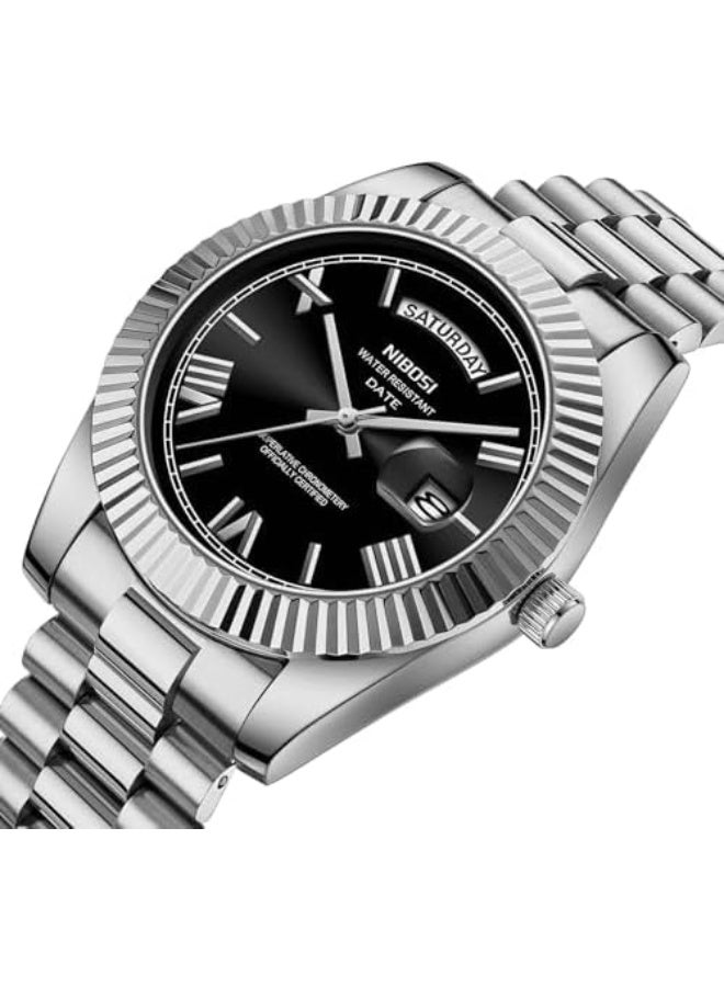 NIBOSI Men Watches Analog Quartz Stainless Steel Watches for men Waterproof Business Classic Desiger Wrist Watch Day&Date - Image 5