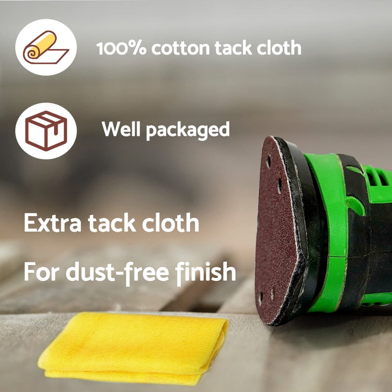S&F STEAD & FAST Mouse Sander Sandpaper 70pcs, 40 60 80 100 150 240 320 Grit Mouse Sanding Pads, Ryobi Sander Replacement Pad, Detail Sand Paper with Tack Cloth - Image 4