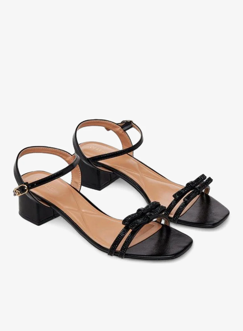 سيليست صنادل بكعب عريض مزينة لمجموعة رمضان النسائية