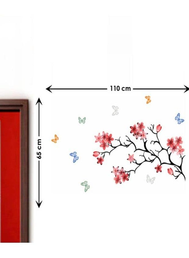 Merical Baby Panda, Chinese Flower, Branches Flowers & BirdCages, Sherawali Maa Wall Stickers for Living Room, Hall, Wall D�cor (Material: PVC Vinyl) - Image 2