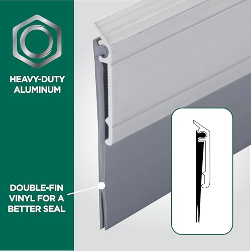 M-D Building Products 05389 All-Season Door Sweep, Heavy Duty Aluminum and Vinyl, Ideal for Residential & Commercial Use, Easy Installation, Ensure Comfort and Save Energy (36 Inch, Silver) - Image 4