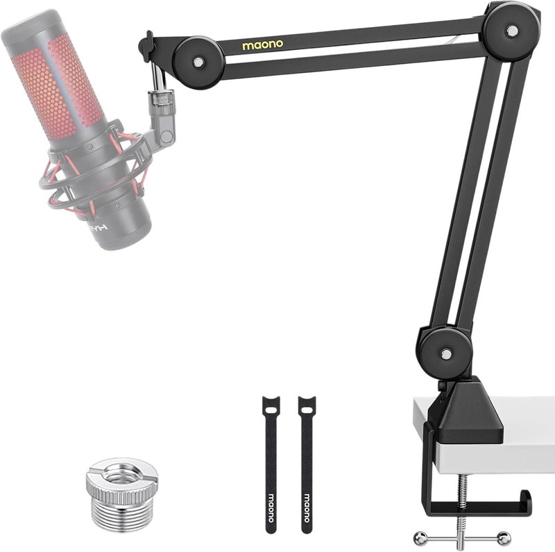 Maono BA37 Microphone Boom Arm Stand - Black - Image 1