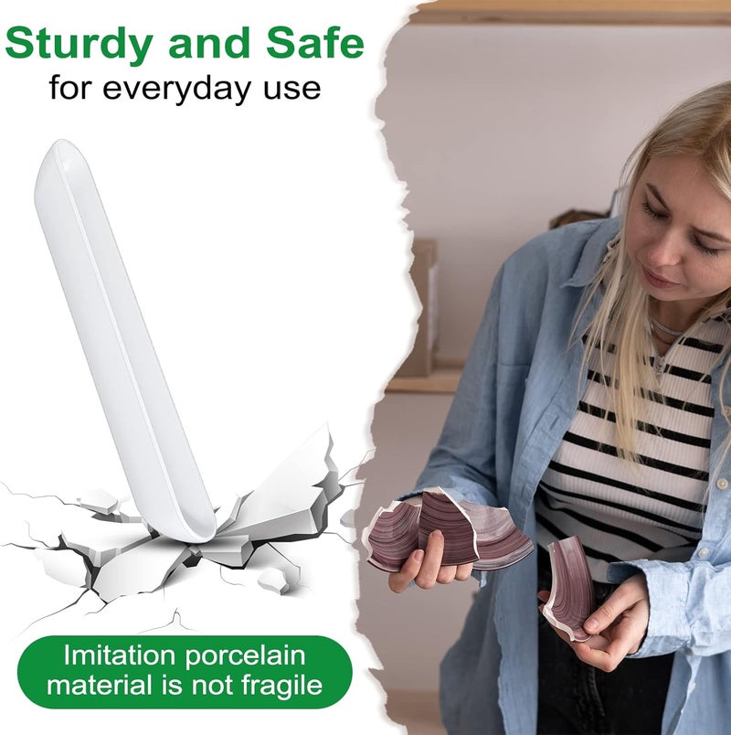 Rtteri 6 Pcs Olive Tray 13 White Olive Plate Long Narrow Serving Dishes for Entertaining Imitation Porcelain Cracker Tray Boat Cracker Holder Dishwasher Safe for Charcuterie Board Cheese Appetizers - Image 3