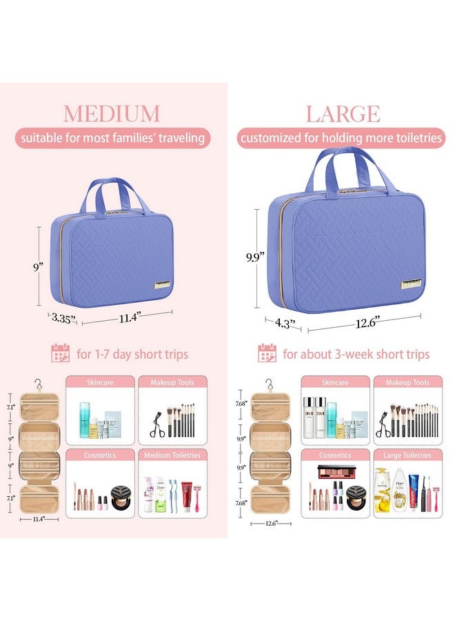 HOTOR Travel Toiletry Bag - Toiletry Bag w/Hanging Hook - Spacious Toiletry Bag for Women & Men, Makeup Bag/Big Comparment, Waterproof for Travel Accessories, Travel Essentials, Medium, Aegean-Blue - Image 2