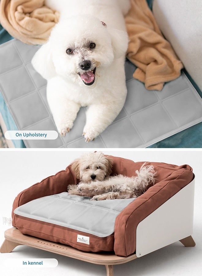 DUNISO Dog Cooling Mat,Portable Washable Ice Silk Cooling Pad for Pets,Reusable Breathable Lightweight Cooling Dog Mat,for Indoor Outdoor Use,40*40cm - Image 4