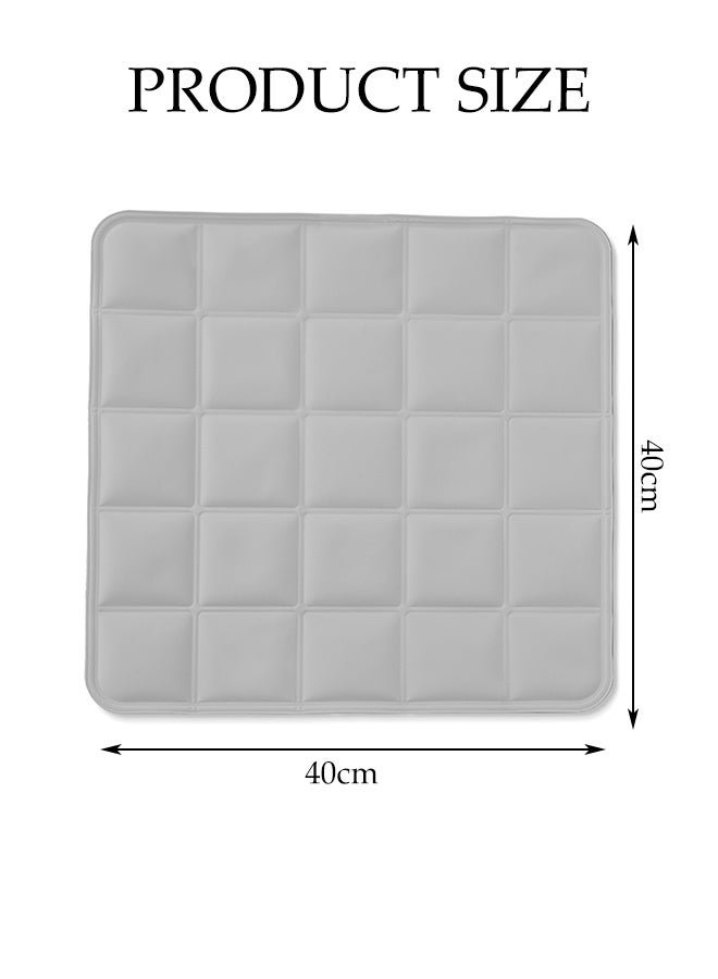 DUNISO Dog Cooling Mat,Portable Washable Ice Silk Cooling Pad for Pets,Reusable Breathable Lightweight Cooling Dog Mat,for Indoor Outdoor Use,40*40cm - Image 2