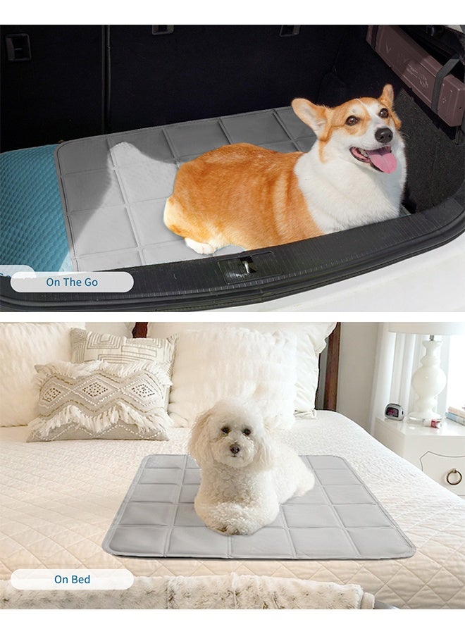 DUNISO Dog Cooling Mat,Portable Washable Ice Silk Cooling Pad for Pets,Reusable Breathable Lightweight Cooling Dog Mat,for Indoor Outdoor Use,40*40cm - Image 5