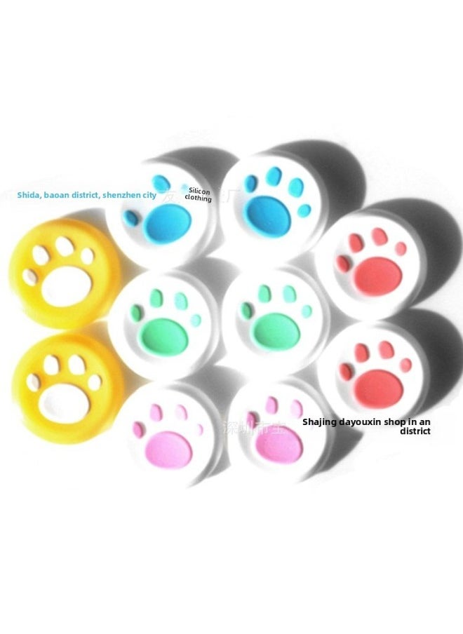 General Silicone Cat Claw Hat Joystick Caps For PS4 PS3 Xbox One 360 NS Pro Universal Handle Key Caps Gaming Accessories-Product Color:Black On White  - Image 4