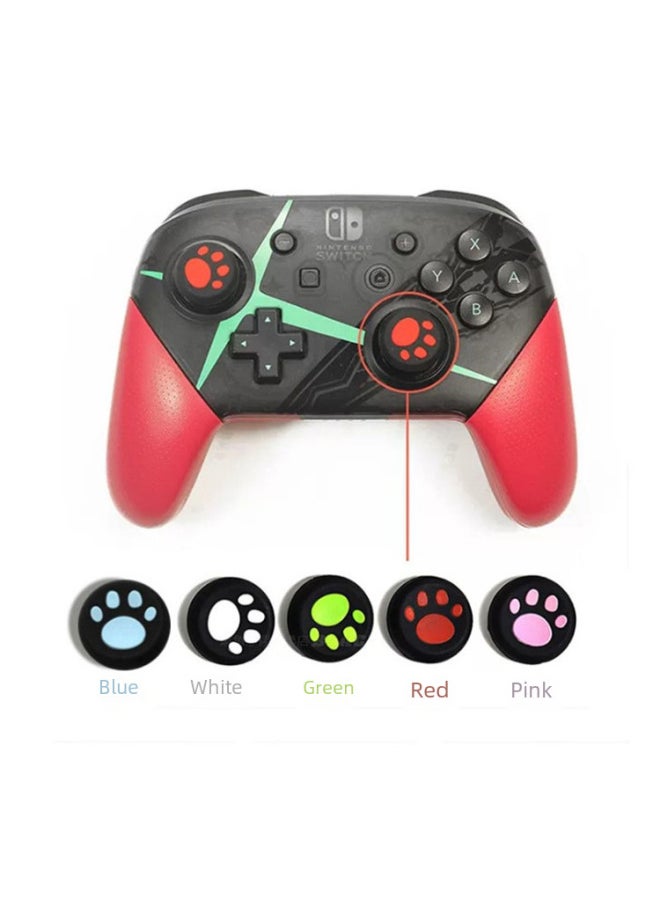 General Silicone Cat Claw Hat Joystick Caps For PS4 PS3 Xbox One 360 NS Pro Universal Handle Key Caps Gaming Accessories-Product Color:Black On White  - Image 3