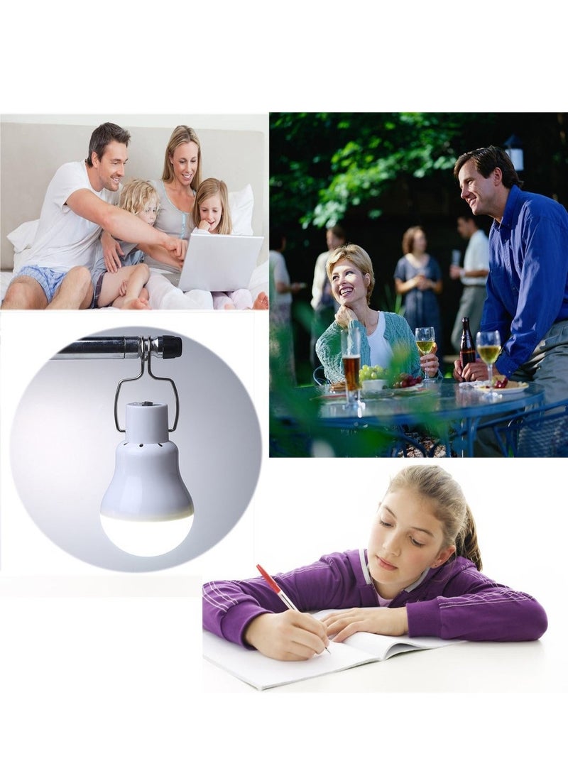 Y&D Solar Light Bulb Remote Control, 350LM Portable Outdoor Powered Lamp LED Lighting for Camp Tent Night Fishing Emergency Lights Flash (Pack of 2+Remote Control)  - Image 4