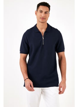 Buratti Cotton Regular Fit Zippered Polo Collar T Shirt Men's Polo T Shirt 5902434  - Image 5