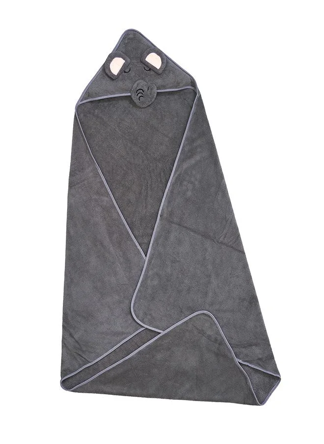 بيبي كلو Grey Elephant Baby Towel with Hood Wrap